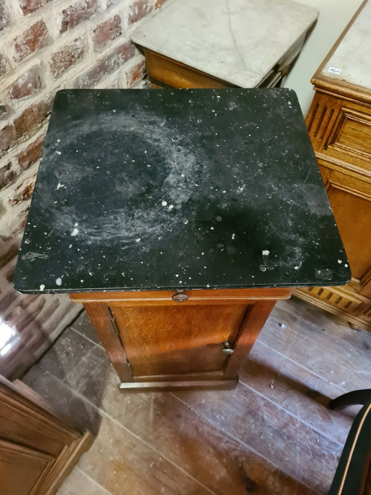 Louis Philippe oak bedside