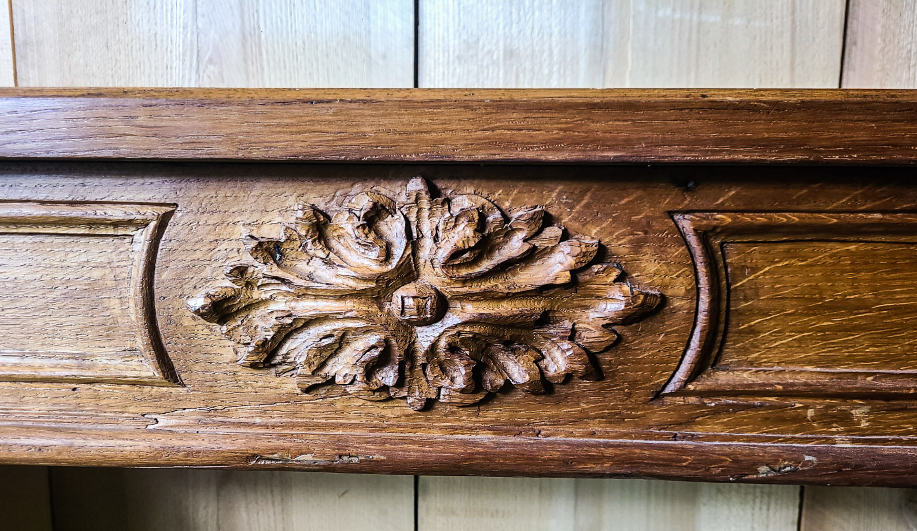 Oak fireplace