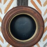 Black round wall shelf