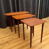 A set of three side tables, Denmark, 1960s