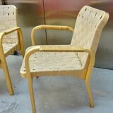 Pair of chairs model 45 by Alvar Aalto, circa 1950