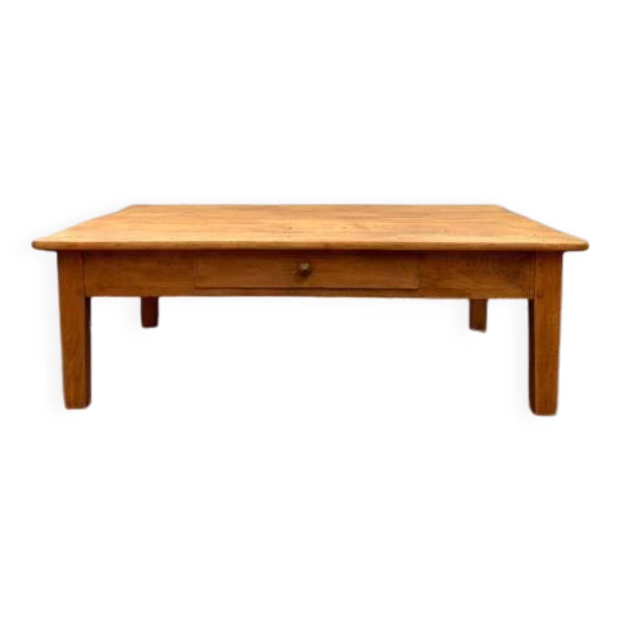 Farmhouse Wood Coffee Table with Drawer