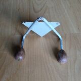 Double wood/metal hook