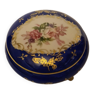 Fine China porcelain box with floral decoration
