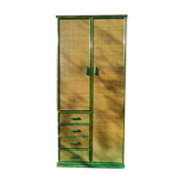 Cabinet Roche Bobois vintage rattan cannage