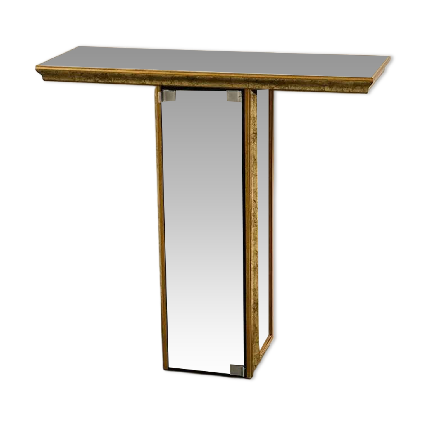 Vintage Deknudt Mirror Console with Hidden Cabinet, Belgium, 1970s