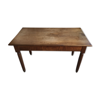 Vintage bistro table 1940/1950 in blond walnut