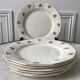 Set of 6 flat plates Digoin Sarreguemines 50s