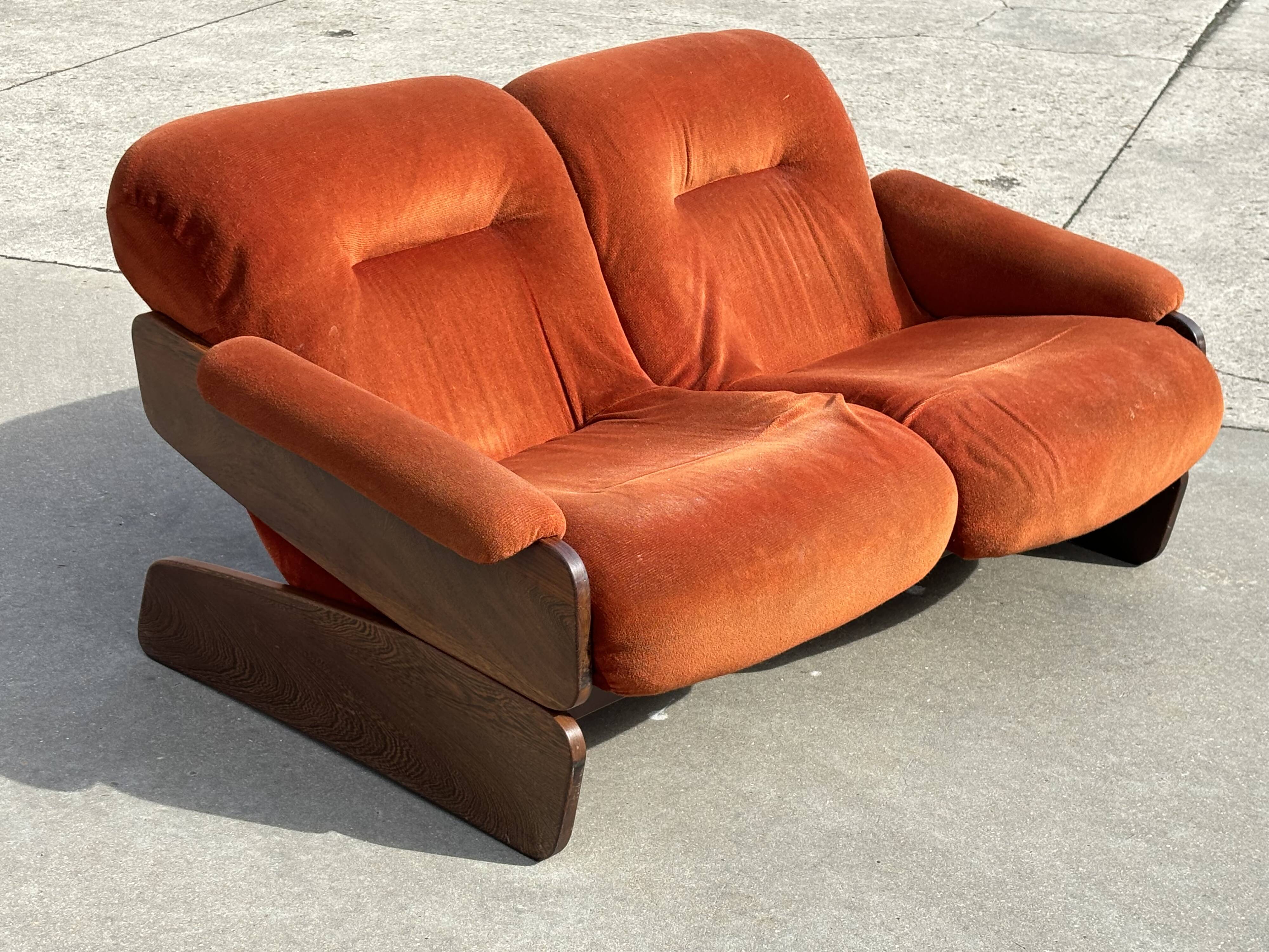 Vintage Space Age Sofa Two Seater Sofa Design 1970s