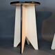 Pair of black and white lacquered wooden stools 1950/1960 Vintage.