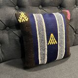 Blue Black Pillow
