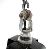 Hanging lamp sheet enamelled black color 1950