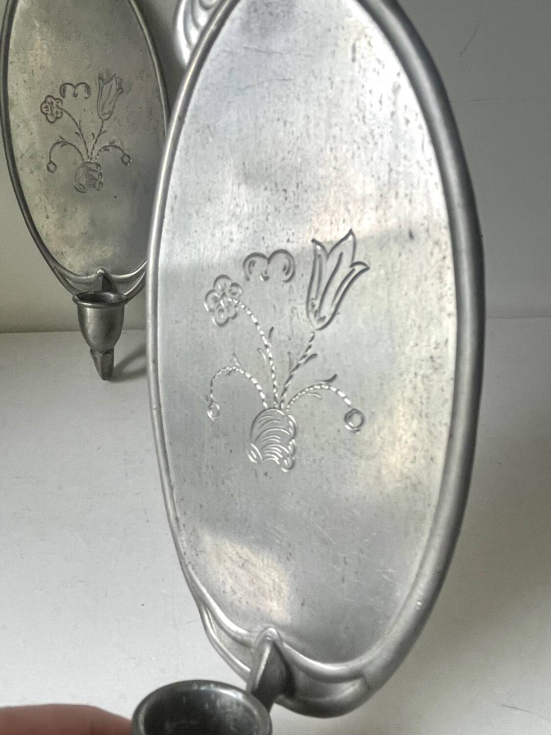 Art Deco Pair of Wall Candle holders Sconces by Svenskt Tenn Josef Fra