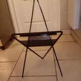 Porte revues et plante vintage design métal perforé