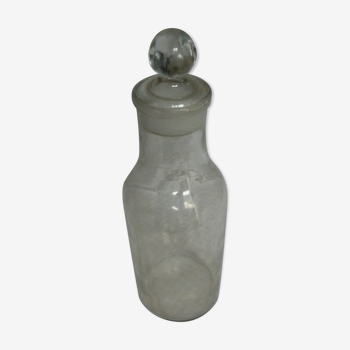 Transparent glass with Cap glass jar