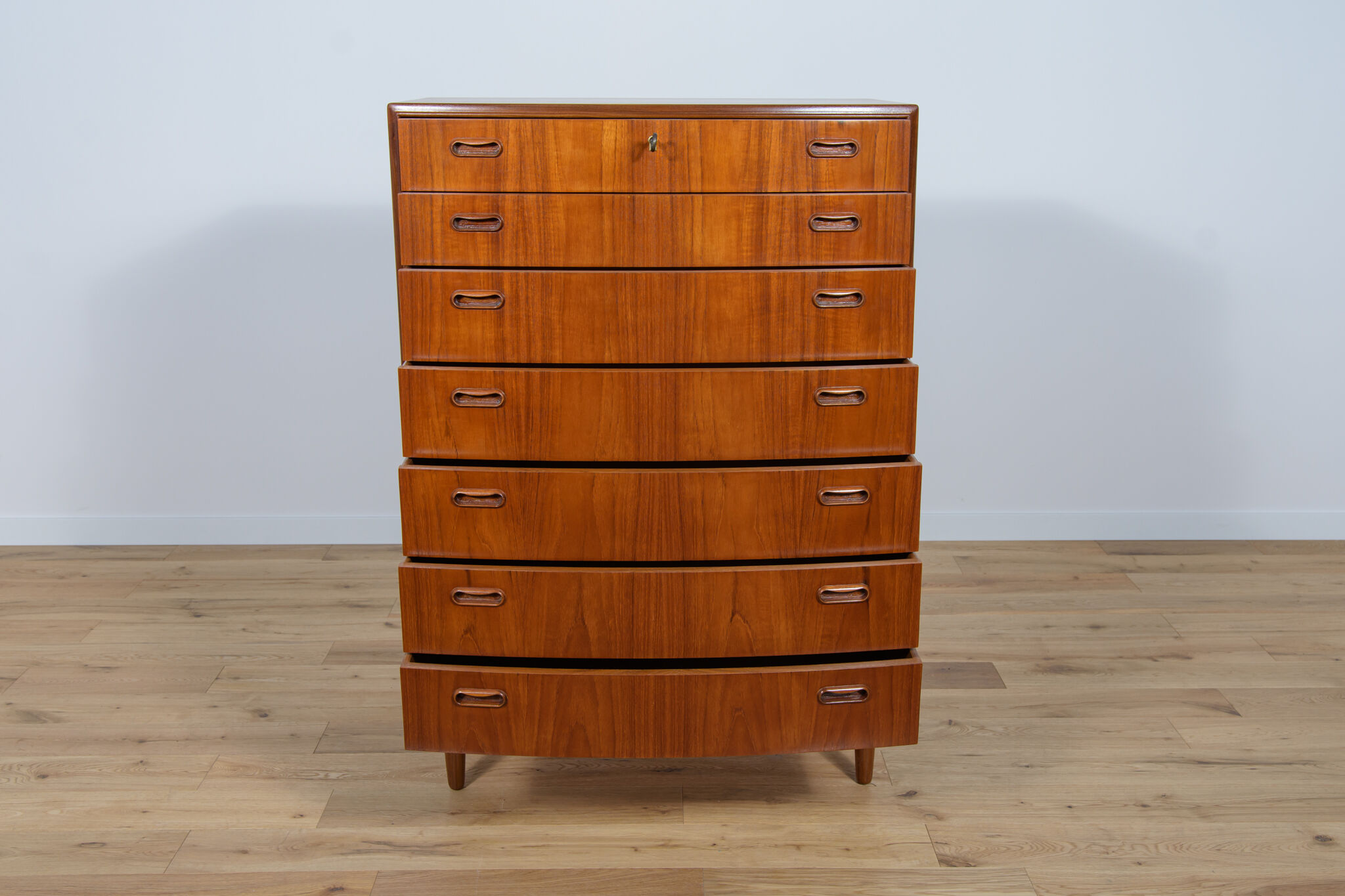 Mid-Century teak chest of drawers by Poul Jessen for PMJ Viby, 1960s