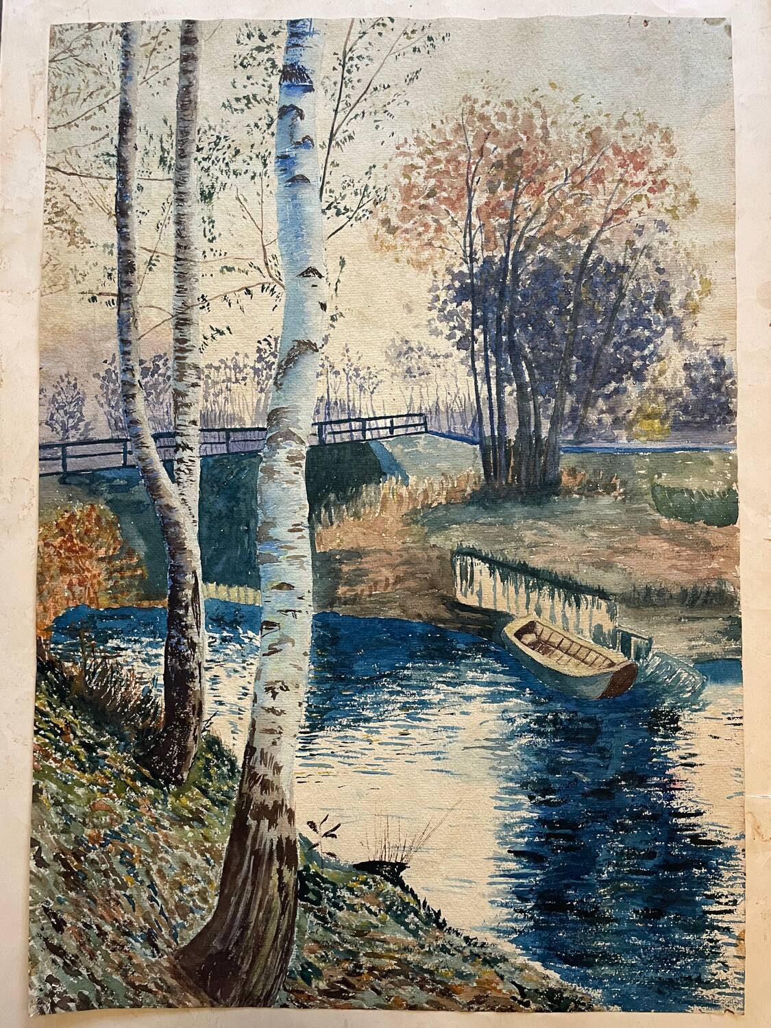 Paysage de sous-bois XXe