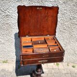 Meuble travailleuse à compartiment en bois Napoléon III