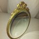Miroir biseauté en laiton doré vintage -17x23cm