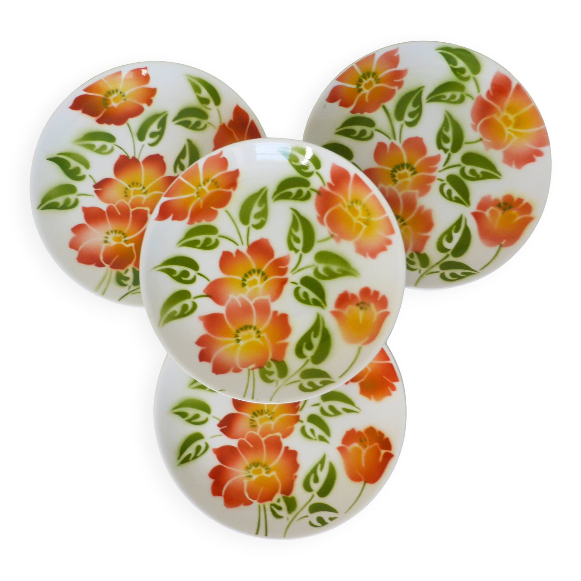 4 dessert plates Moulin des Loups Orchies model Ontario 210679