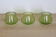 Set de 3 bougeoirs en verre bullé de Biot, verts