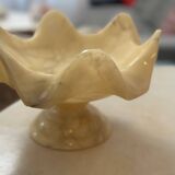 Superb empty pocket cup in white alabaster marble Vintage Italy 1960s