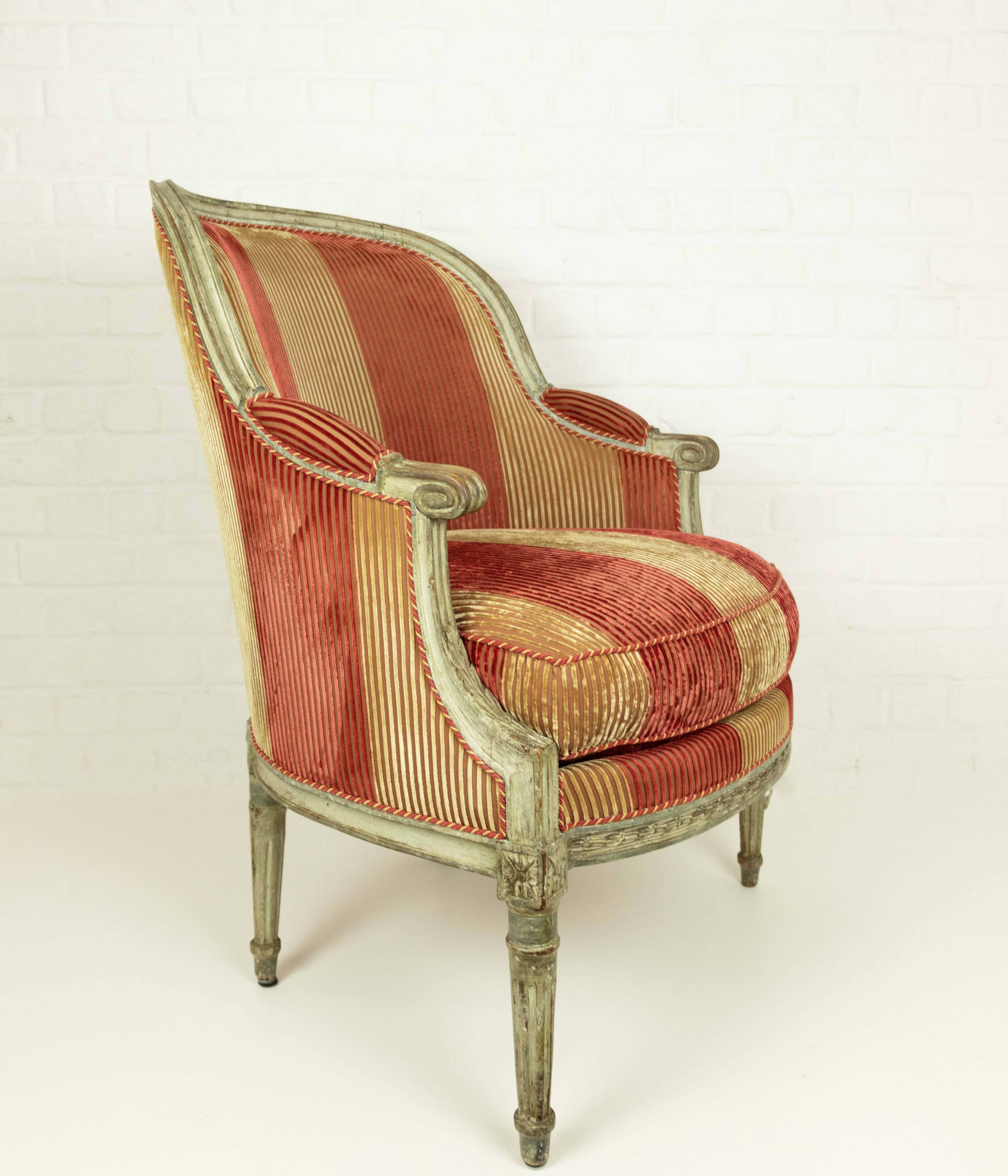 Pair of armchairs "Bergère" Louis XVI style