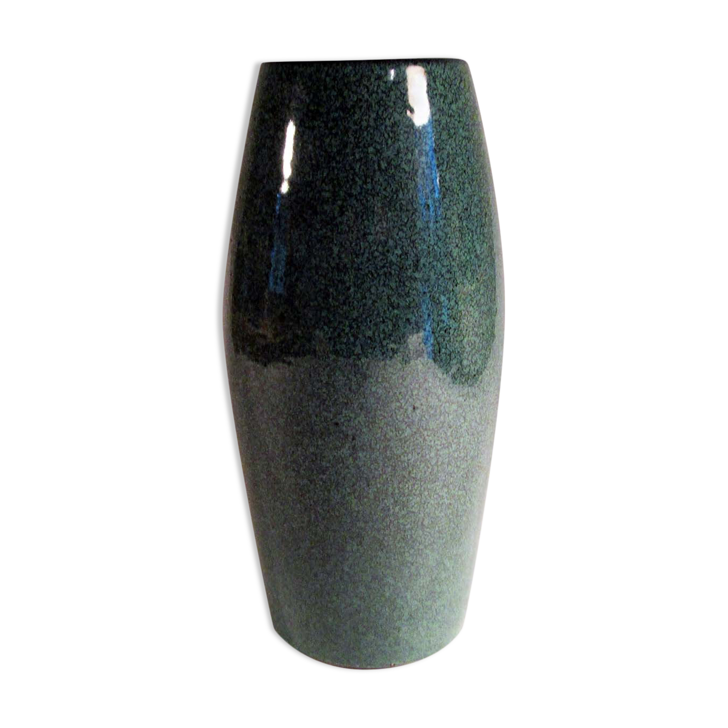 Emerald green ceramic vase