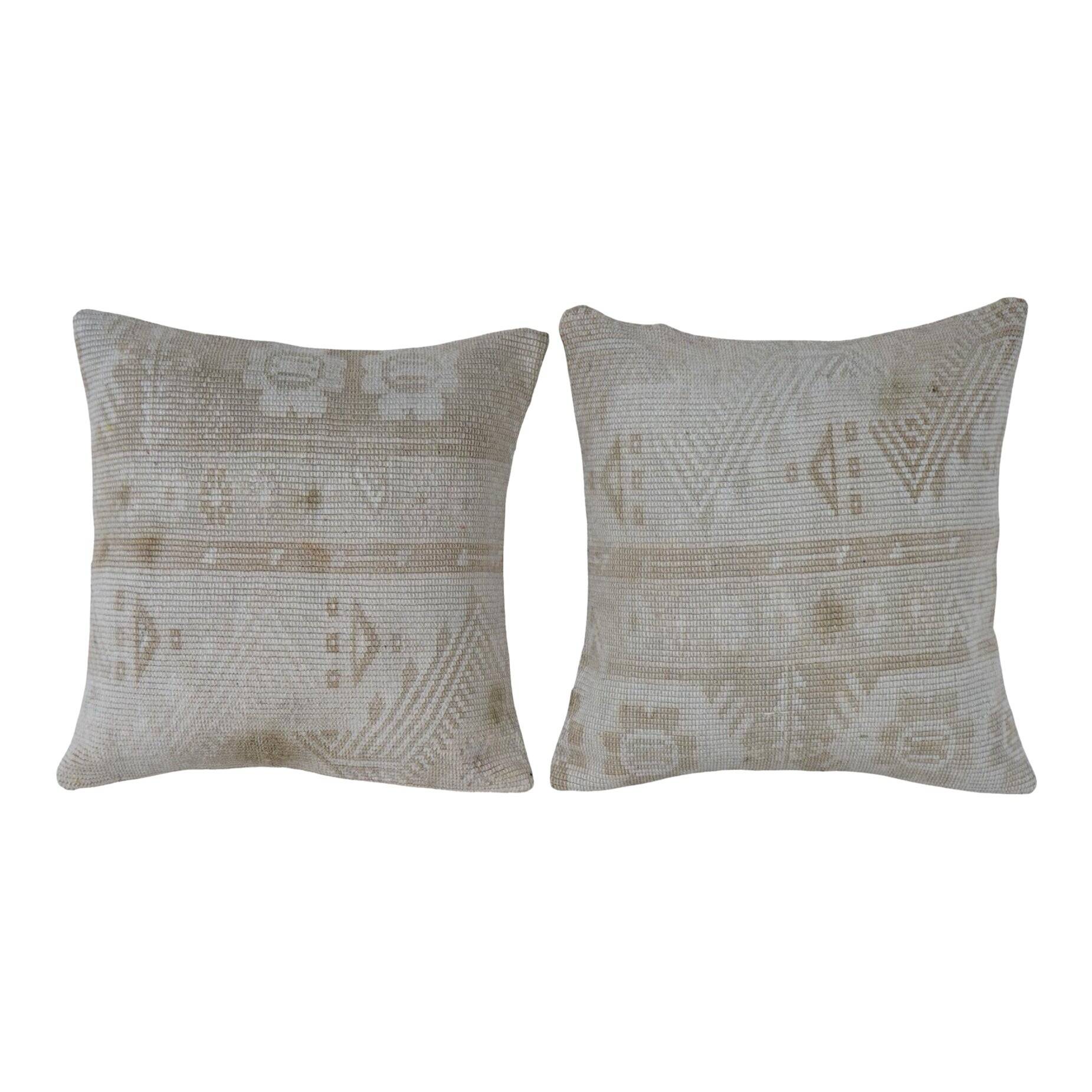 Set of 2 vintage Turkish cushion covers 41x41 cm