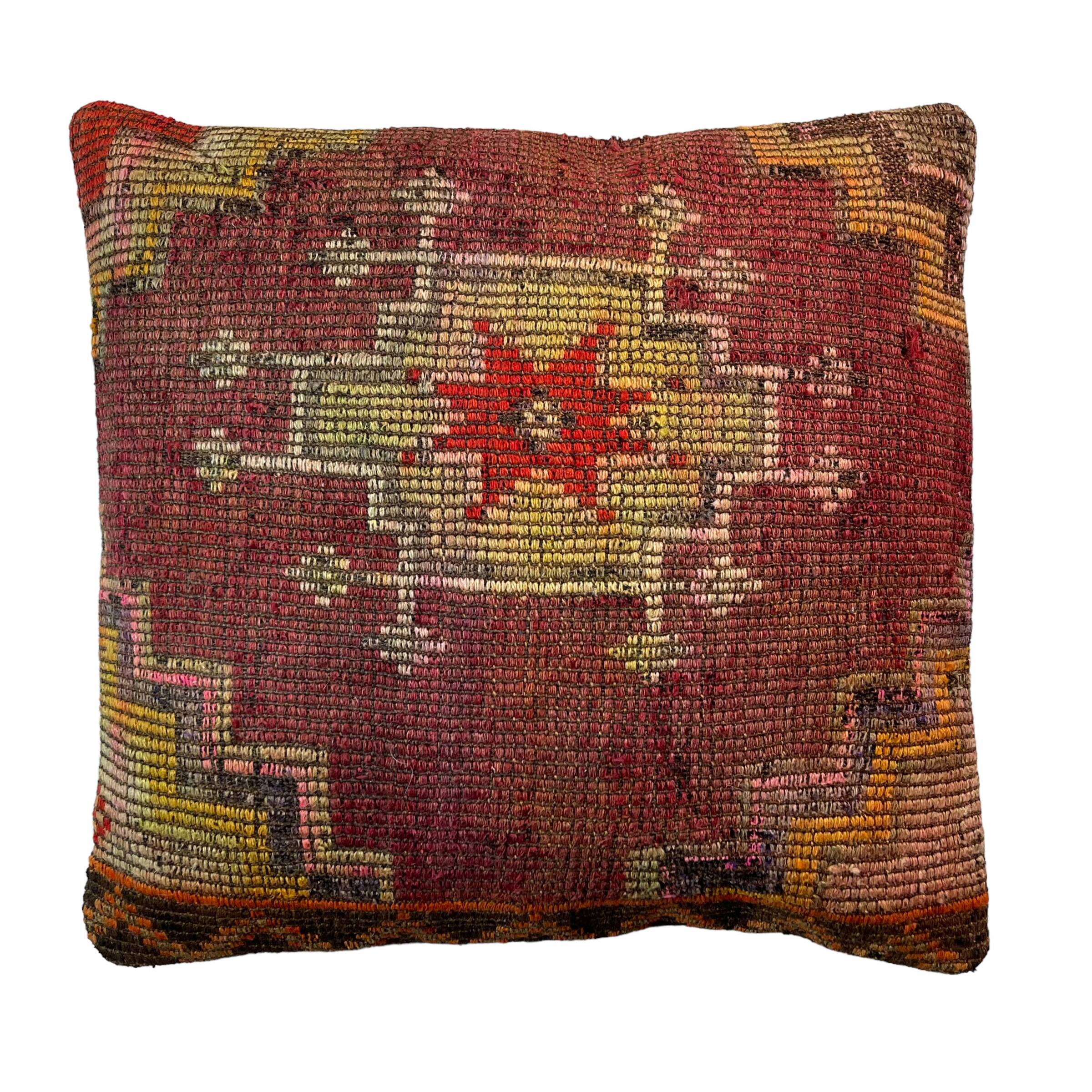 Vintage turkish kilim cushion cover , 55 x 55 cm