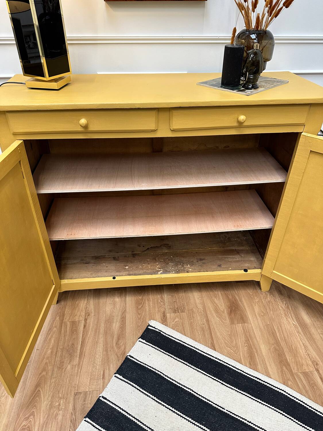 Honey yellow vintage Parisian sideboard