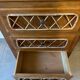 Vintage oak and rattan chest of drawers