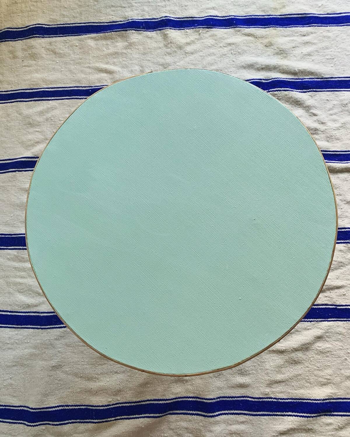 Revamped vintage rattan coffee table