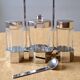 Arcoroc salt/pepper/mustard server from the 1980s