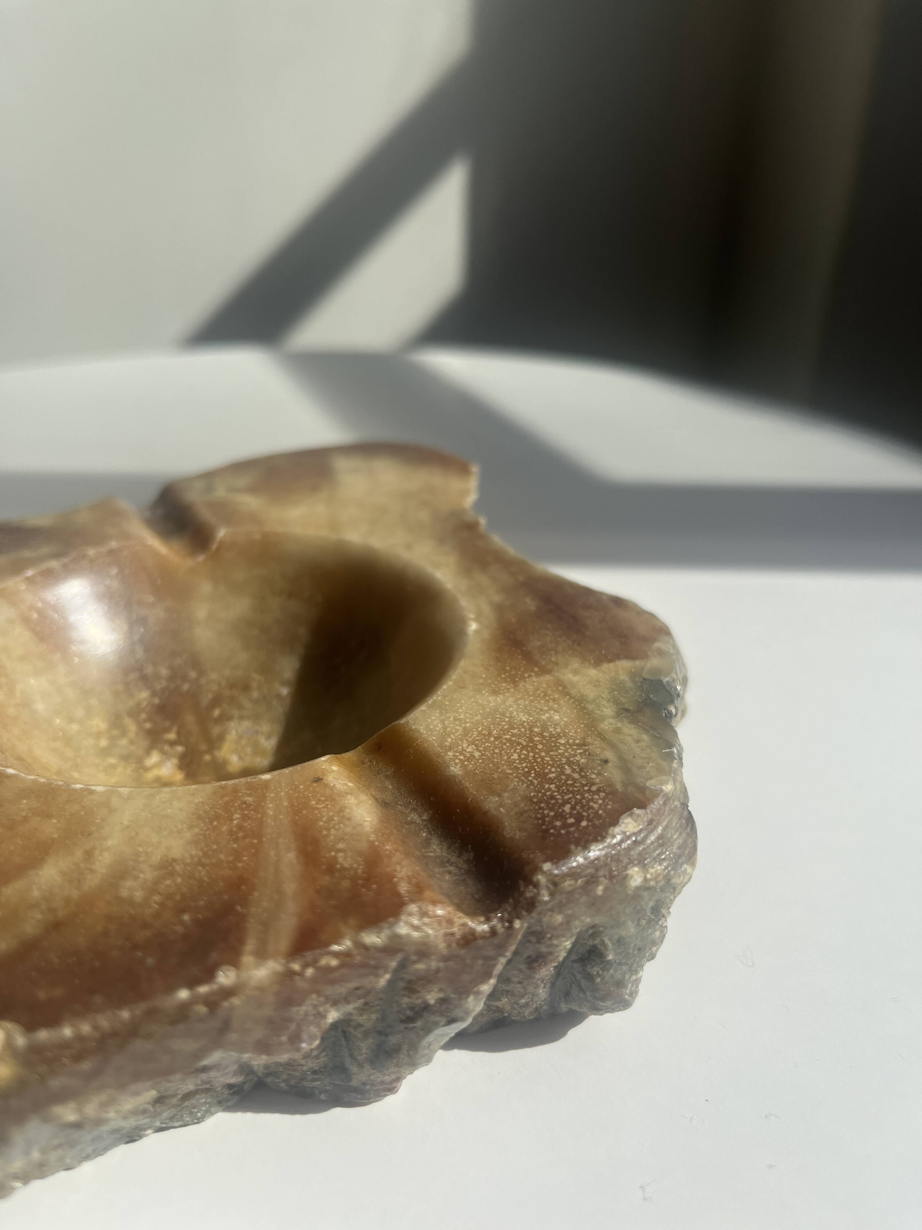 Marble ashtray / empty pocket, raw shape, vintage decor 1950