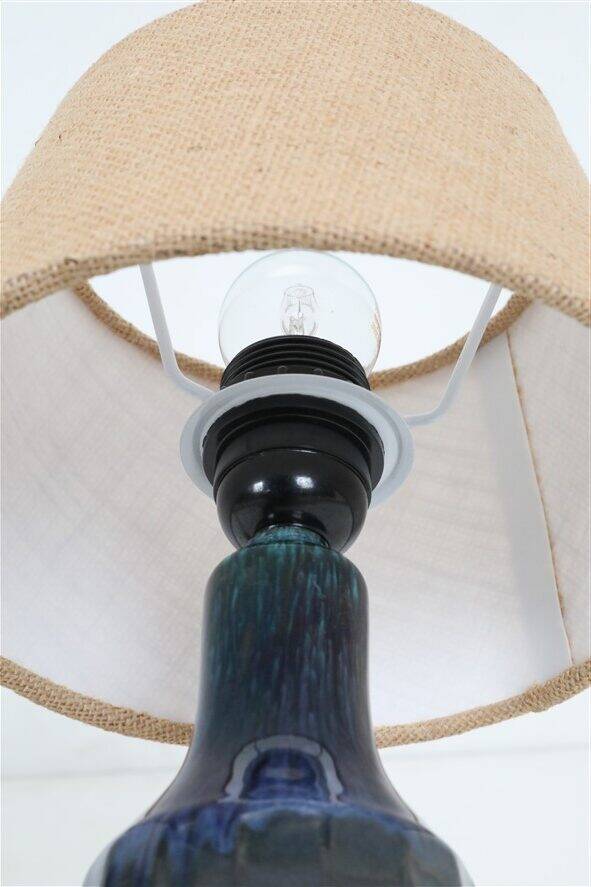 Danish mid-century ceramic table lamp by Ernst Nielsen / Faxe / 1960s / 1970s