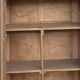 Renovated antique wardrobe in raw wood and caning.