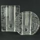 Set of 2 solifleur block vases walther glas 60s 70s op art arrangement vases