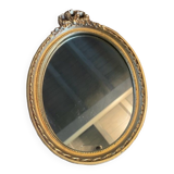 Old frame wall mirror oval gilded wood