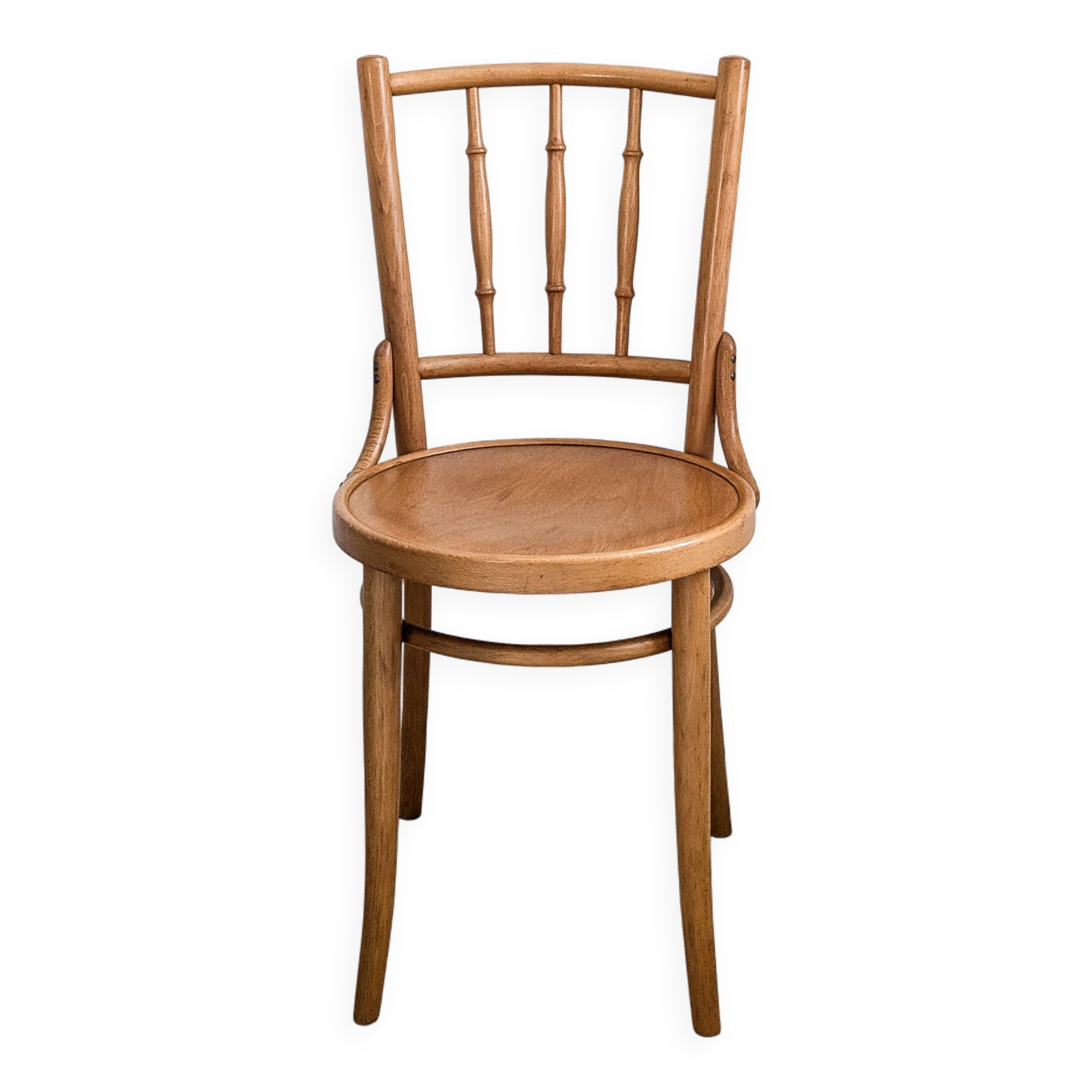 Vintage café chaise entretoises chaises chaise en bois Mid Century Retro Bistro chaise tournée ronde