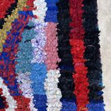 Tapis Marocain Boucherouite coloré - 138 x 256 cm