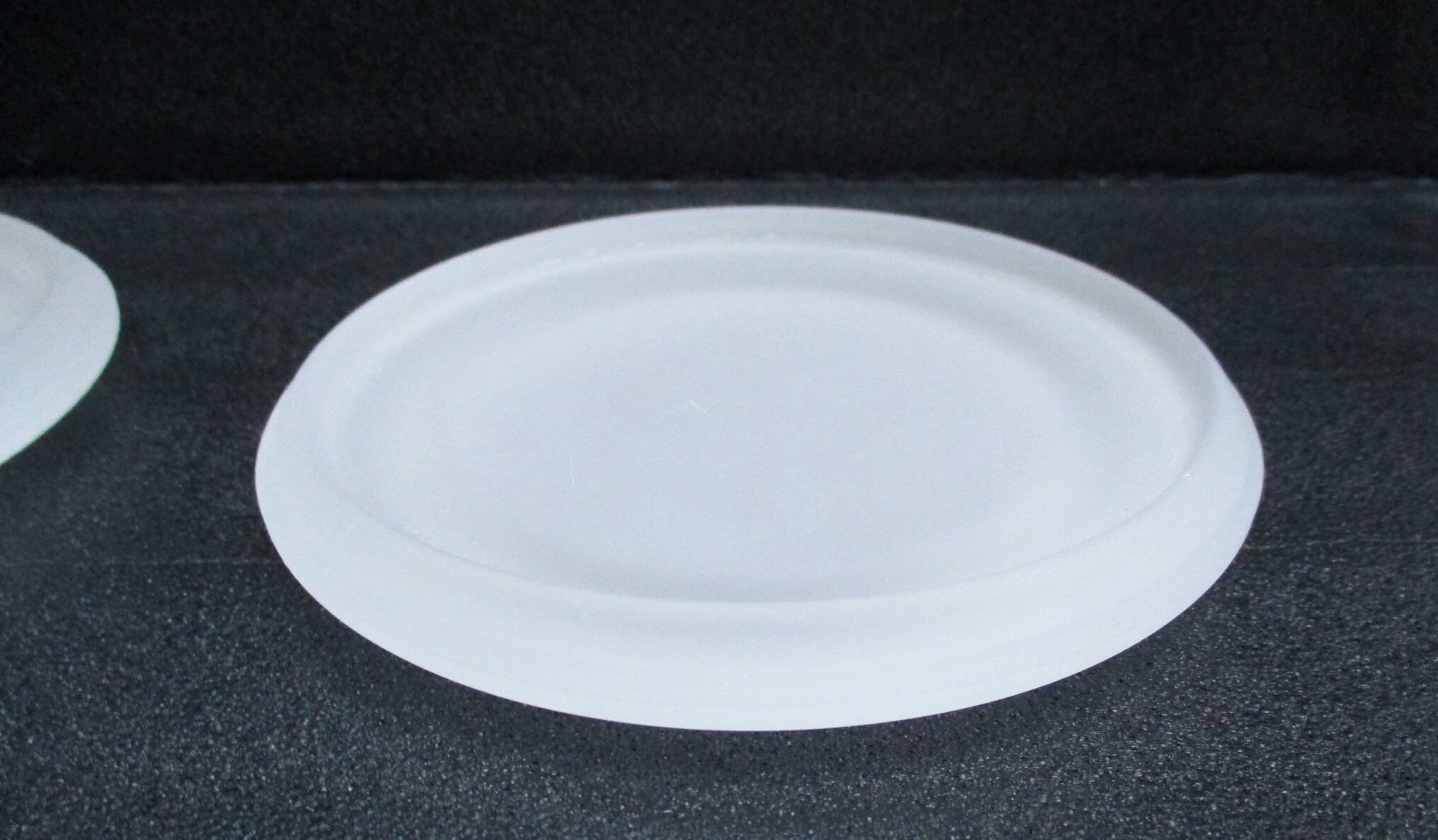Dessous de bouteille  en verre dépoli,  set de 2