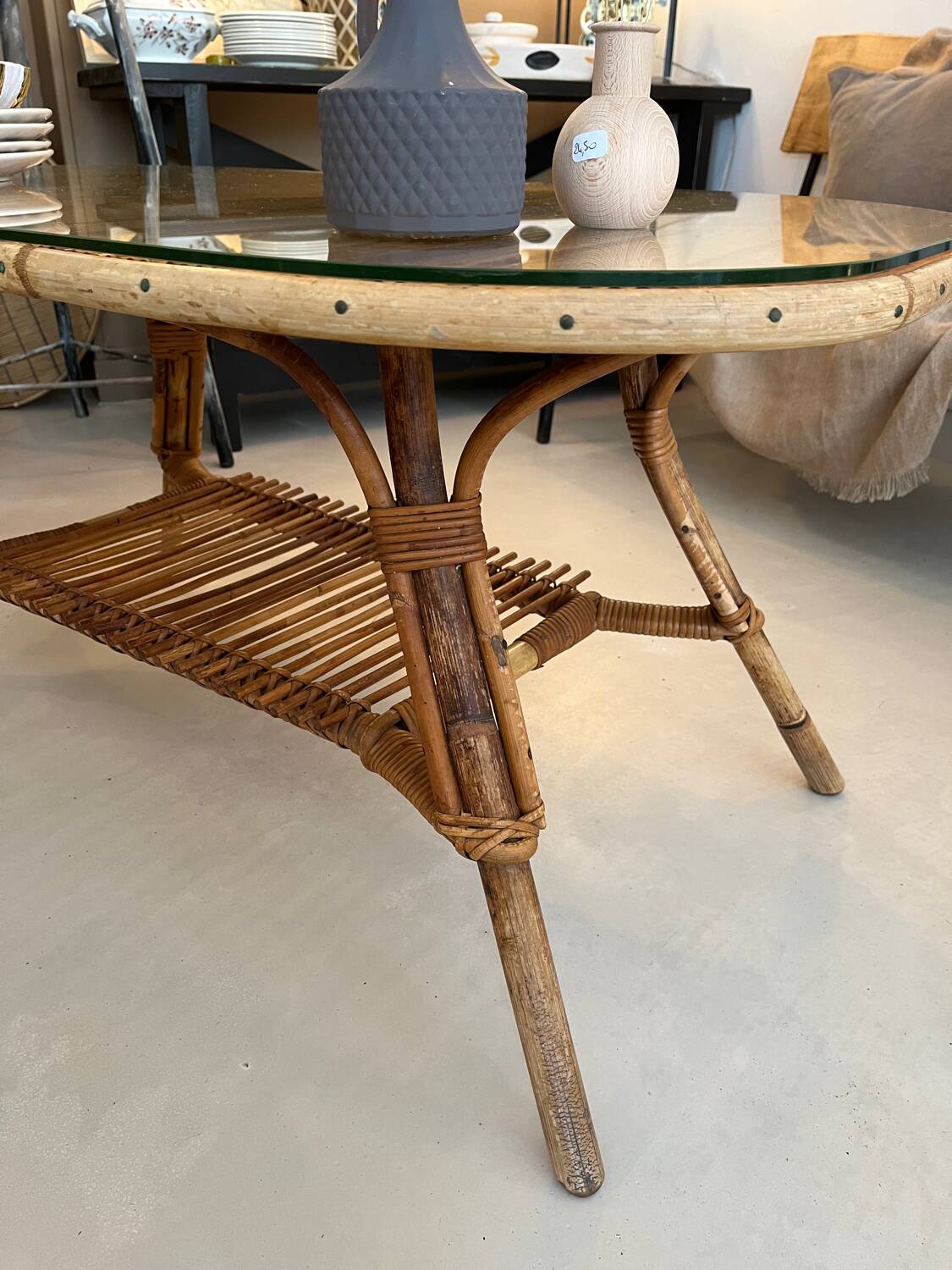 Rattan coffee table