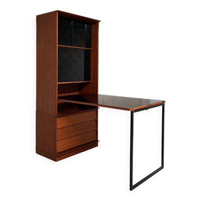 Table bureau escamotable commode meuble Oscar vintage années 60