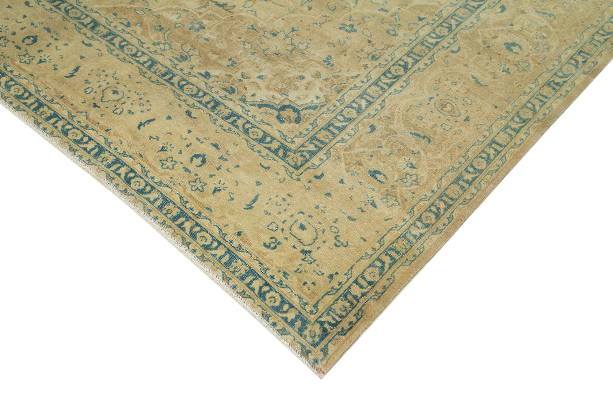 Handmade Oriental Vintage 247 cm x 326 cm Beige Wool Carpet