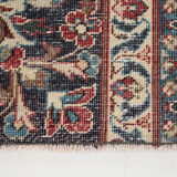 3x12 Persian Navy Blue Runner Rug, 80x378Cm