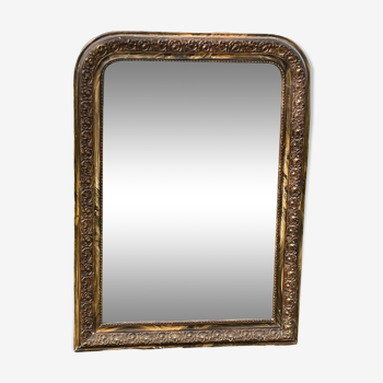 Miroir Louis-Philippe H 90 x 65cm faux bois - bon état