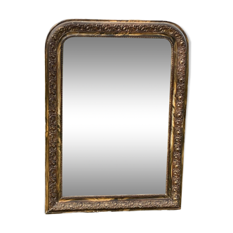 Miroir Louis-Philippe H 90 x 65cm faux bois - bon état