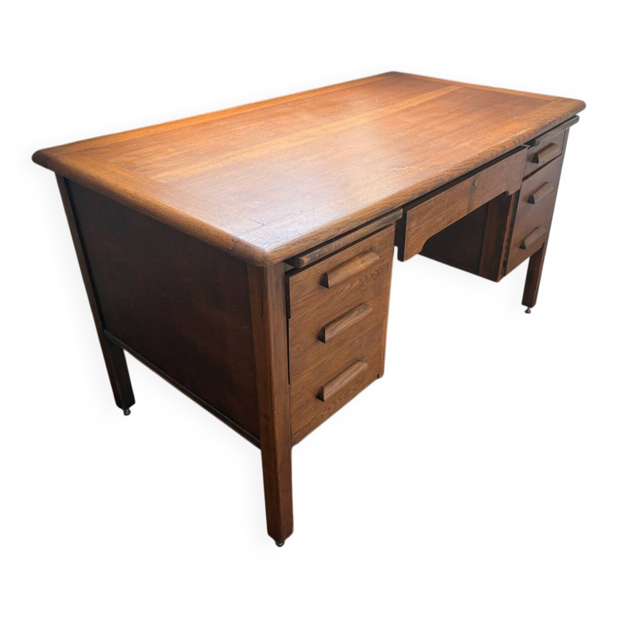 Antique desk Anbess oak secretaris vintage