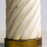 Brass and glass coffee table by Tommaso Barbi 1970'